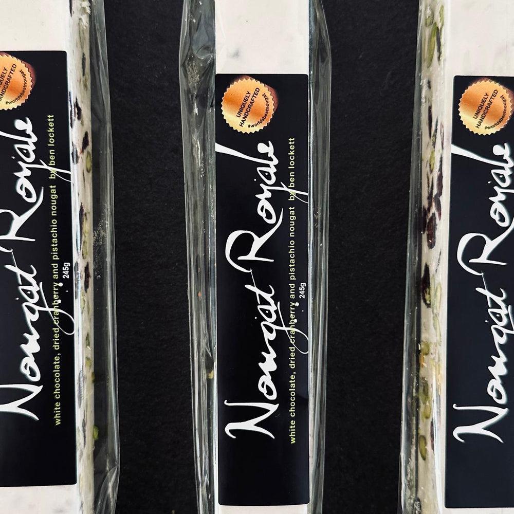 White Chocolate with Cranberry & Pistachio Nougat