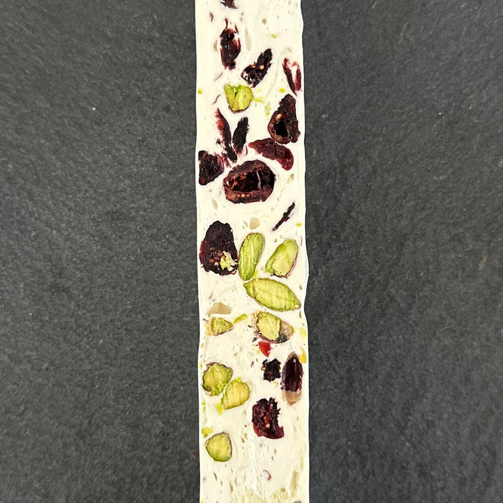 White Chocolate with Cranberry & Pistachio Nougat