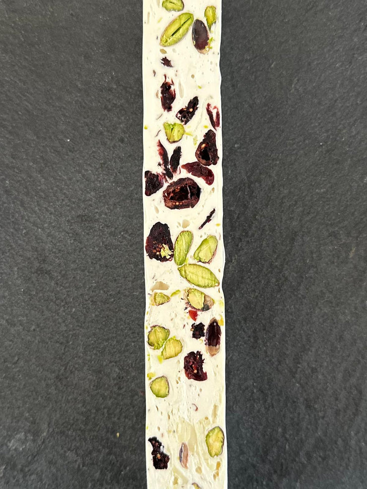 White Chocolate with Cranberry & Pistachio Nougat