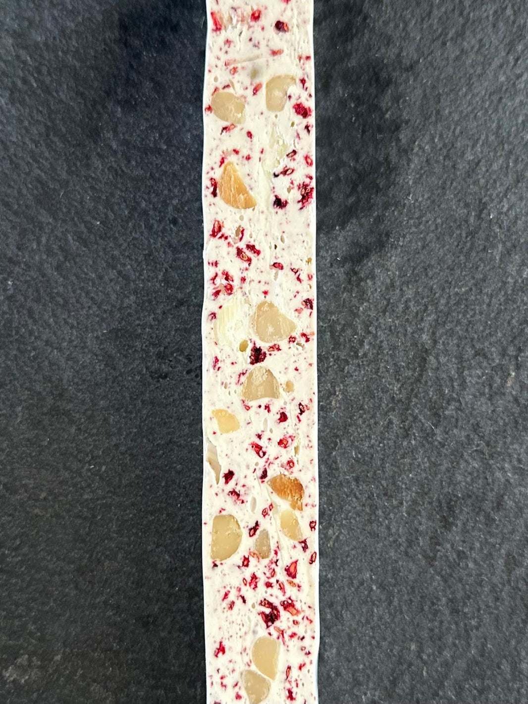 White Chocolate with Raspberry, Macadamia & Vanilla Nougat